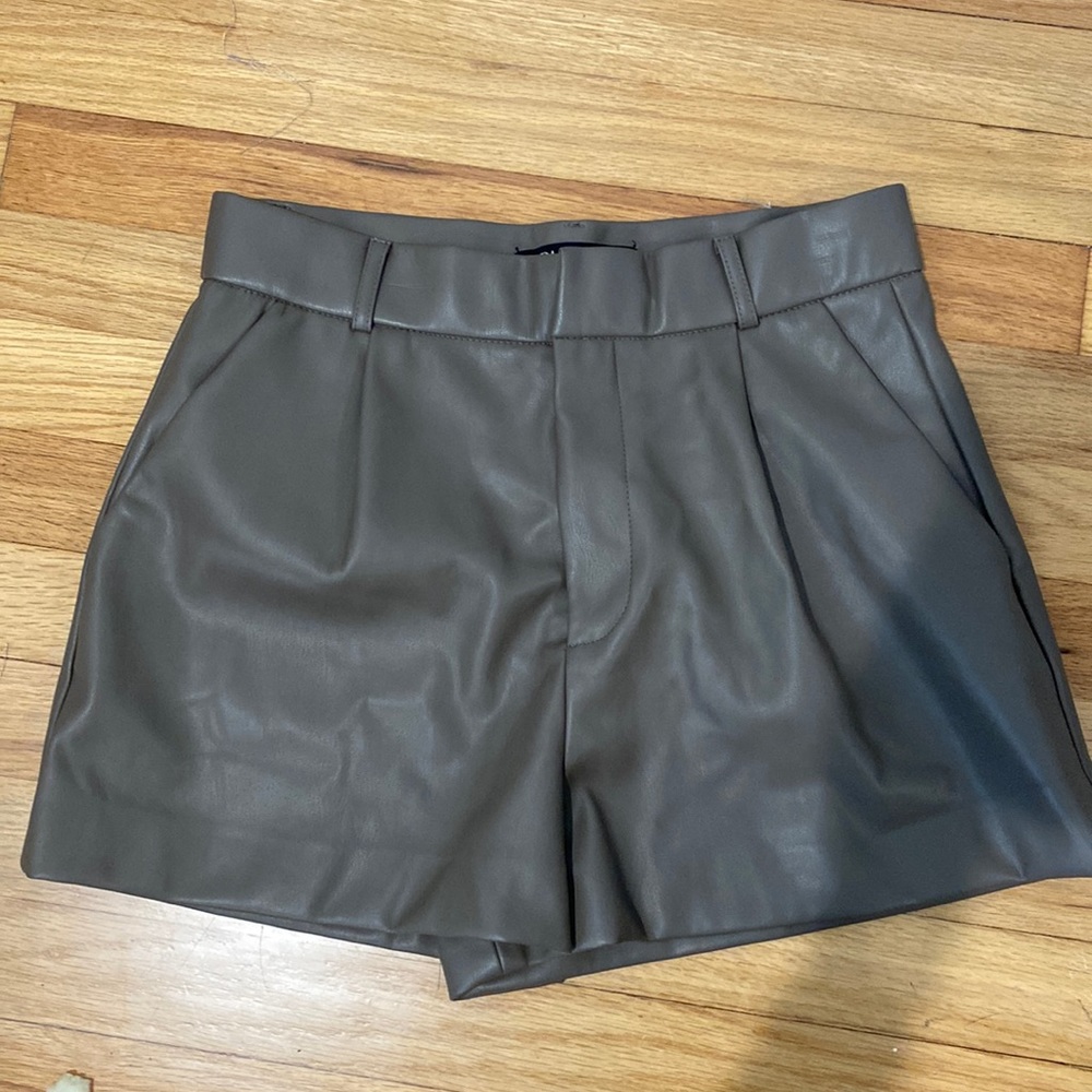 Zara Leather Shorts